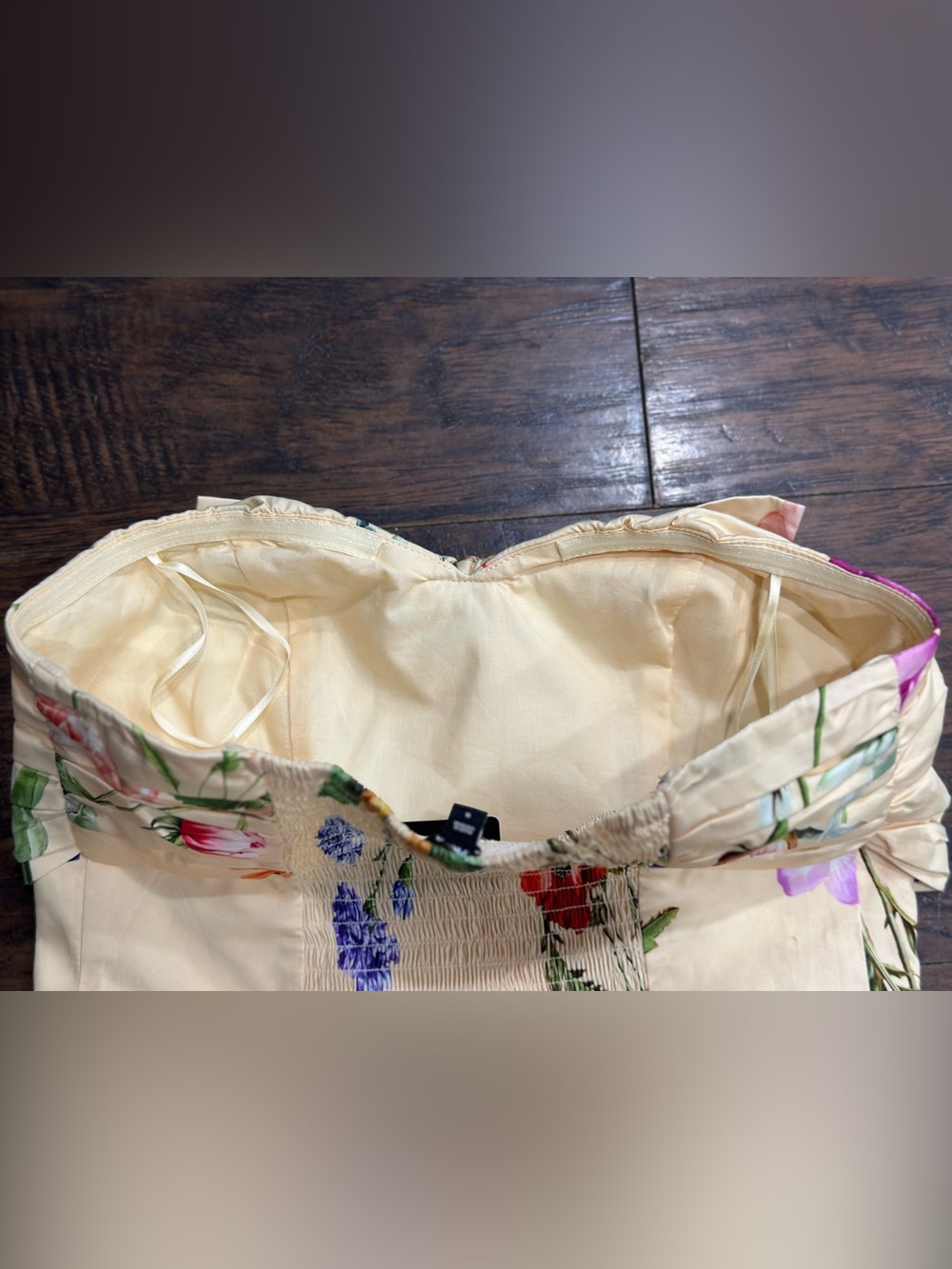 NWT EXPRESS BEAUTIFUL BOTANICAL FLORAL TUBE TOP - Picture 7 of 8